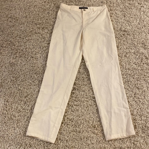 Ralph Lauren black label cream velvet pants size 6